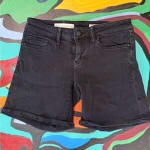 Pilcro and the Letterpress Black Jean Shorts